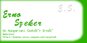 erno szeker business card